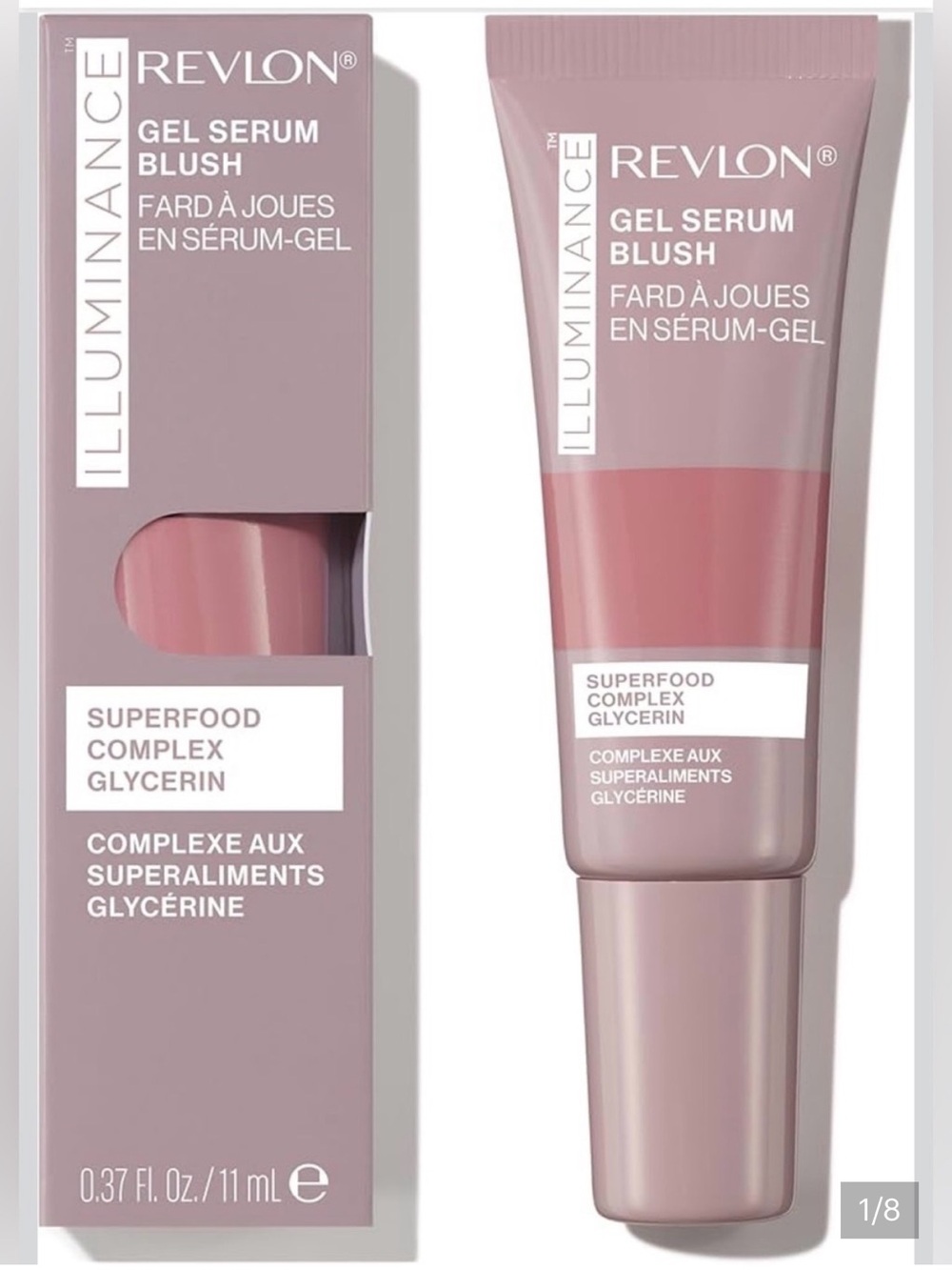 Revlon ILLUMINANCE gel serum blush color 110 enchanting mauve size 0.37fl oz